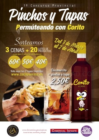 El I Concurso de Tapas y Pinchos de Palencia "Vermuteando con Corito" vive su gran final este lunes 15 de mayo