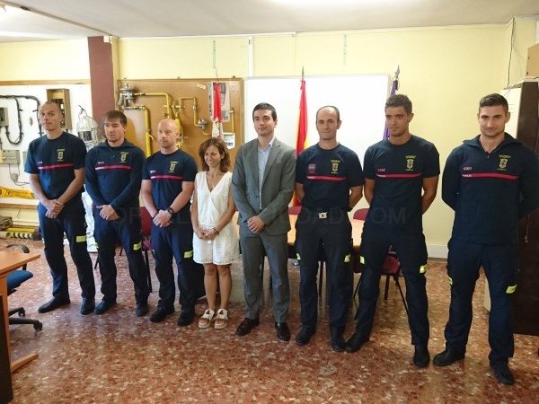 El Parque de Bomberos de Palencia cuenta desde hoy con cinco nuevos agentes