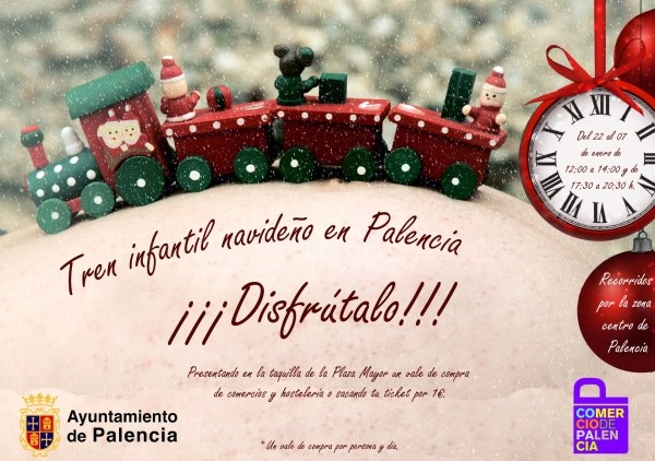 El tren navideño volverá a estar disponible para palentinos y visitantes del 22 de diciembre al 7 de enero