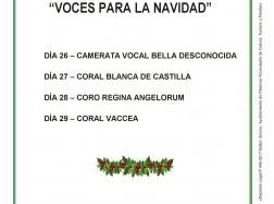 El Ayuntamiento organiza en la iglesia de San Miguel una nueva edición del ciclo musical 'Voces para la Navidad' entre los días 26 y 29 de diciembre