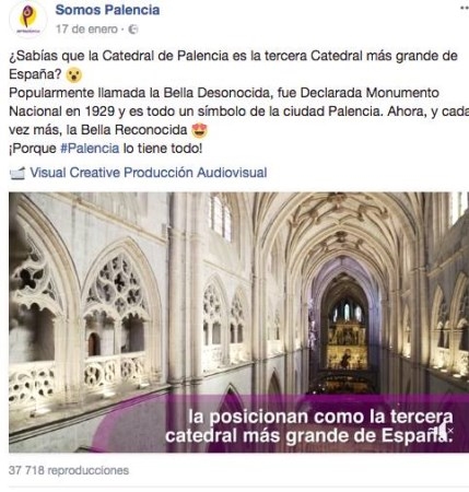 La campaña de vídeos promocionales 'Palencia lo tiene todo' rebasa el millón de impactos en redes sociales