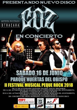 Las Huertas del Obispo acogerán el II Festival Musical Pequerock el sábado día 16 de junio
