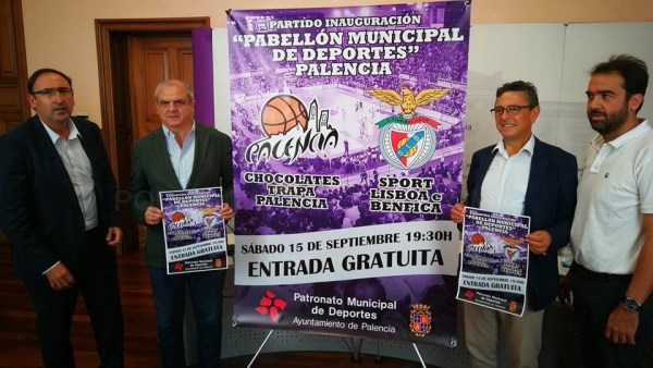 El Benfica portugués se enfrentará este sábado al Chocolates Trapa Palencia en el que supondrá el partido de inauguración oficial del Pabellón