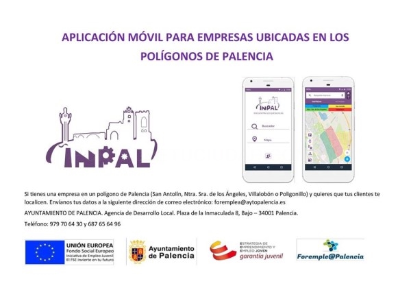 Abiero el plazo para que las empresas interesadas en que su información comercial se integre en la app móvil sobre los polígonos industriales INPAL