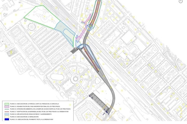 Tragsa iniciará las obras de adecuación urbana y medioambiental del entorno de Los Tres Pasos el lunes 25 de marzo