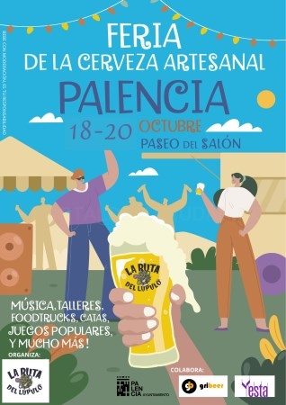 Palencia amplía su oferta de ocio con su I Feria de la Cerveza Artesanal del 18 al 20 octubre en el Paseo del Salón