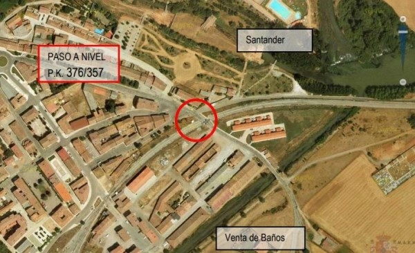 Adif adjudica la supresión de dos pasos a nivel en Alar del Rey (Palencia), con una inversión de 6,3 millones de euros