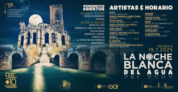 La Noche Blanca del Agua combinará espectáculos y propuestas culturales con un paseo por los principales monumentos y el agua como hilo conductor