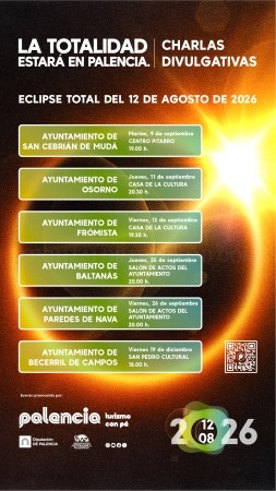 La Diputación de Palencia realizará charlas informativas en la provincia para facilitar información sobre el eclipse total de sol del 2026