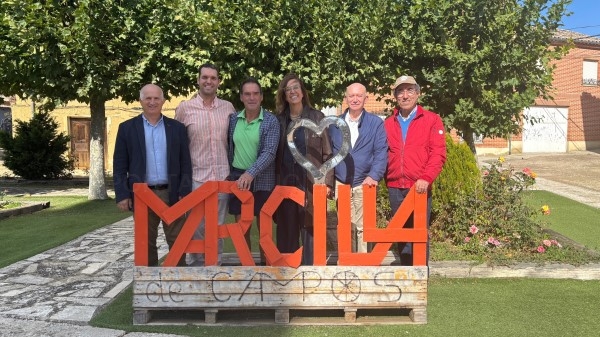 La Diputación invierte en la urbanización y adecuación de los entornos de la plaza Mayor y la mejora del alumbrado público en Marcilla de Campos