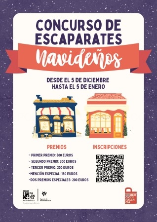 Palencia ‘se viste’ de Navidad con su Concurso de Escaparates que repartirá 1.850 euros en premios