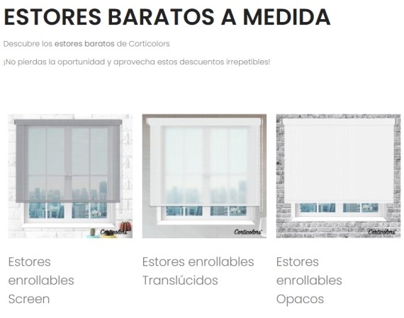 ¿Dónde encontrar estores baratos?