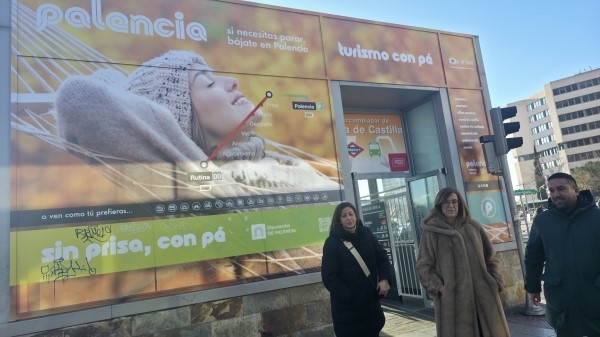 La Diputación de Palencia refuerza en Madrid su campaña turística en el intercambiador de plaza Castilla y el Big Bus Turístico coincidiendo con FITUR