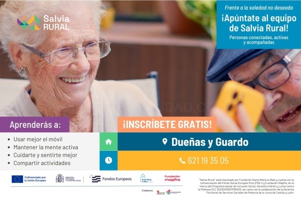 “Salvia Rural” comienza en marzo su nueva acción formativa en Dueñas y Guardo, para personas mayores de 65 años