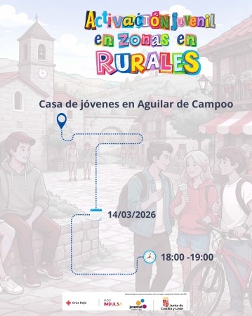 Cruz Roja Juventud realizará actividades el día 14 de marzo de 2026 dirigidas a la juventud e infancia de la Asamblea Comarcal Aguilar de Campoo.