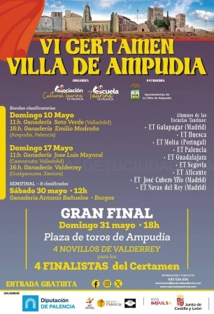 La Diputación de Palencia patrocina el acceso gratis a novilladas en Ampudia