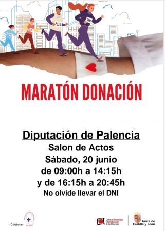 La   Diputación   de    Palencia   acogerá   el próximo 20 de junio una gran maratón de donación de sangre.