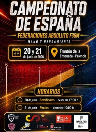 Palencia acoge este fin de semana el Campeonato de España de Federaciones Absoluto de Pelota en Frontón de 36 Metros