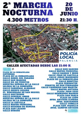 Afecciones al tráfico con motivo de la Nocturna Monumental