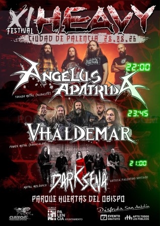Angelus Apatrida, Vhäldemar y Darksena, pondrán la nota heavy en San Antolín el 28 de agosto