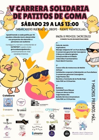 Mundo Azul Palencia prepara la V Carrera Solidaria de Patitos de Goma, una de las citas más entrañables de San Antolín