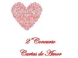 2º Concurso de cartas de amor