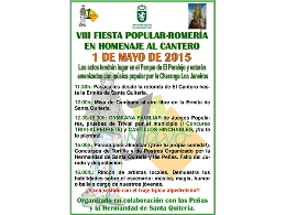 VIII FIESTA POPULAR-ROMERÍA EN HOMENAJE AL CANTERO