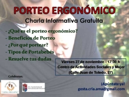 Charla sobre el porteo ergonómico de bebés