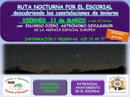 Ruta nocturna por El Escorial descubriendo las constelaciones de invierno