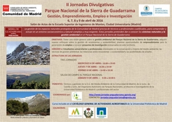 II Jornadas Divulgativas del Parque Nacional de la Sierra de Guadarrama