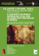 X Concierto De Música Antigua del XV AL XVIII: UN PASEO POR TRES SIGLOS DE MÚSICA