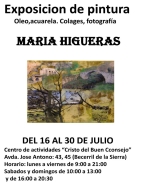 Exposición de pintura. Óleo, acuarela. Colages, fotografía