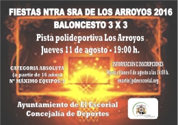 Fiestas Ntra. Sra. Los Arroyos 2016. Baloncesto 3x3