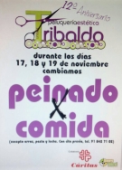 En peluquería estética Tribaldo cambian peinados por comida.