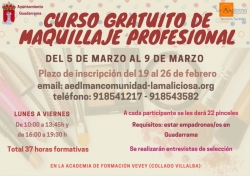 Abierta la solicitud para el curso de Maquillaje Profesional incluido en las propuestas de Servicios Sociales