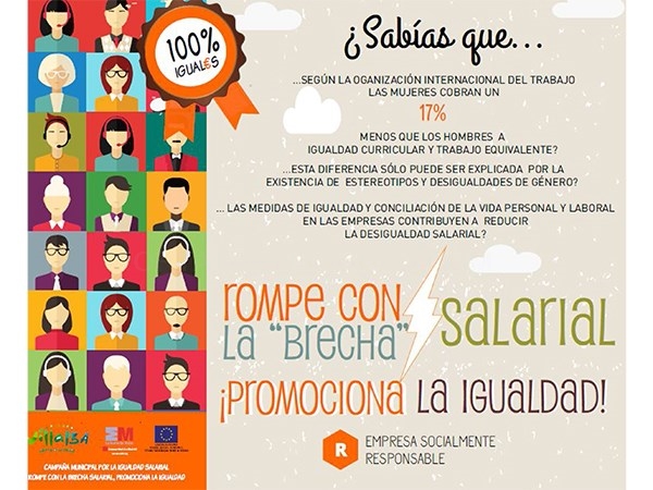 Collado Villalba ha puesto en marcha la Campaña “Rompe con la brecha salarial ¡promociona la igualdad!”