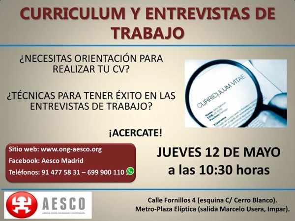 Taller: currículum y entrevistas de trabajo