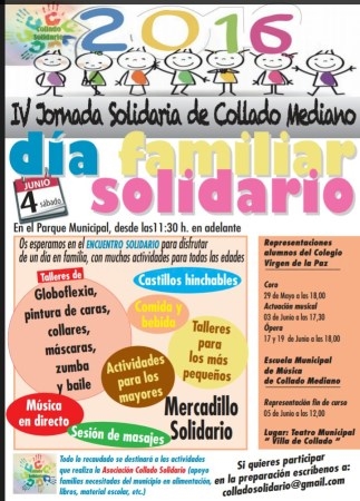 Collado Mediano anima a participar en su Jornada Solidaria