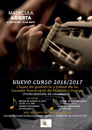 Abiertas matrículas en la Escuela Municipal de Música y Danza de El Escorial para el curso 16-17