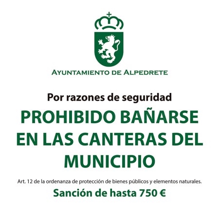 Prohibido el baño en las canteras