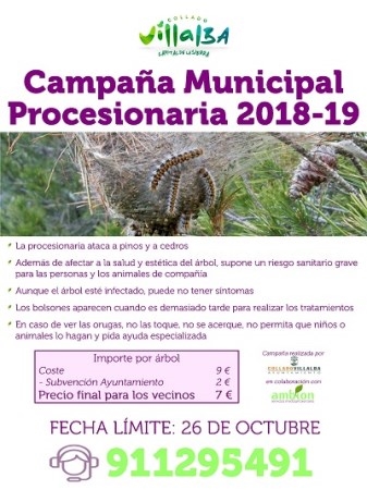 Campaña contra la Procesionaria 2018
