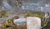 Vista y plano de Toledo de El Greco.  Instalación temporal