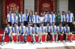 La presidenta de la Comunidad de Madrid, Cristina Cifuentes, recibio en la Real Casa de Correos, al Club Deportivo Leganés