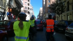 Circulando en bici por Madrid