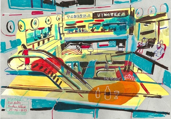 Arte, gastronomía y tradición se unen en la exposición “Dibujo Mercado”
