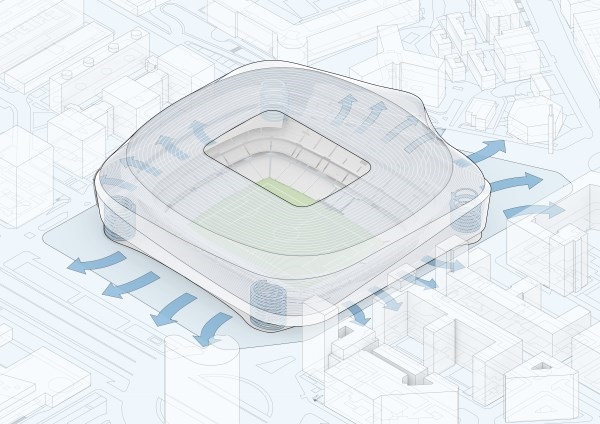 El nuevo Bernabéu liberará espacio de uso público