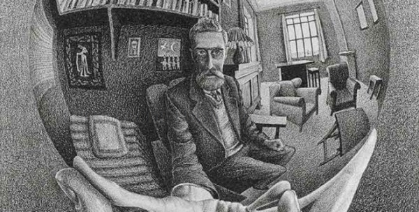 El genio del surrealismo neerlandés, Maurits Cornelis Escher, en el Palacio de Gaviria
