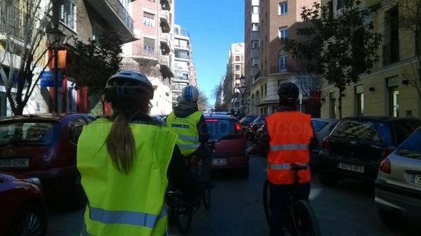 Circulando en bici por Madrid