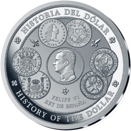 Una moneda de 1 kg de plata dedicada a la historia del dólar