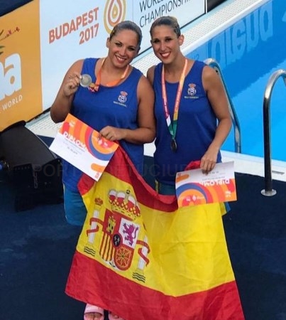 Esther e Iciar 4ª en el Mundial Máster de sincronizada, Budapest 2017